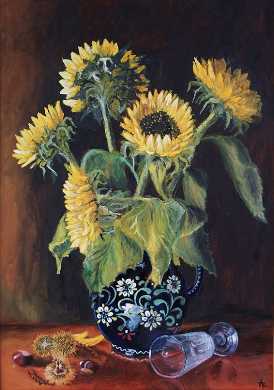 Ölgemälde Sonnenblumen