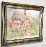 Englisches Cottage, 1992, 
 Aquarell