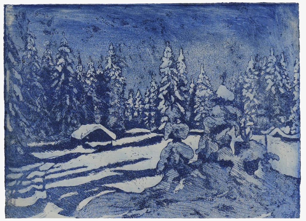 Graphik einer Winterlandschaft